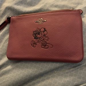 Pink Coach Disney Wristlet